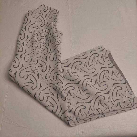 Sears Vintage 60s Mod White Grey Abstract Pattern Midi Sleeveless Dress Size L - Picture 13 of 14